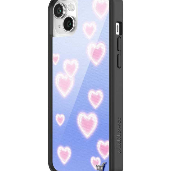 Wildflower iPhone case 13 Dreamy Hearts Blue Pink Cute