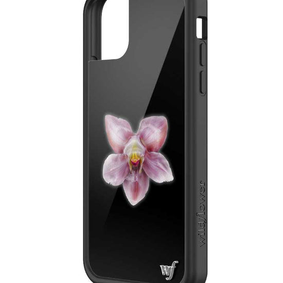 wildflower iphone case 11 orchid flower black pink