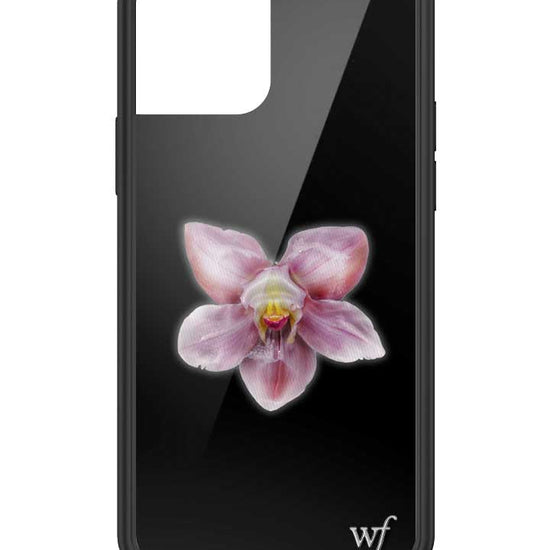 wildflower iphone case 12 / 12 pro orchid flower black pink