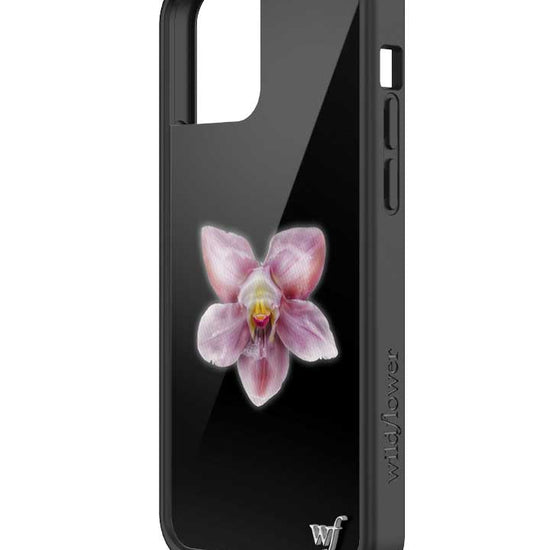 wildflower iphone case 12 pro orchid flower black pink