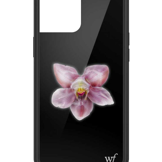 wildflower iphone case 12 pro max orchid flower black pink