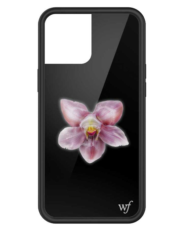 wildflower iphone case 12 pro max orchid flower black pink