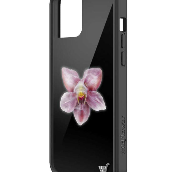 wildflower iphone case 12 pro max orchid flower black pink