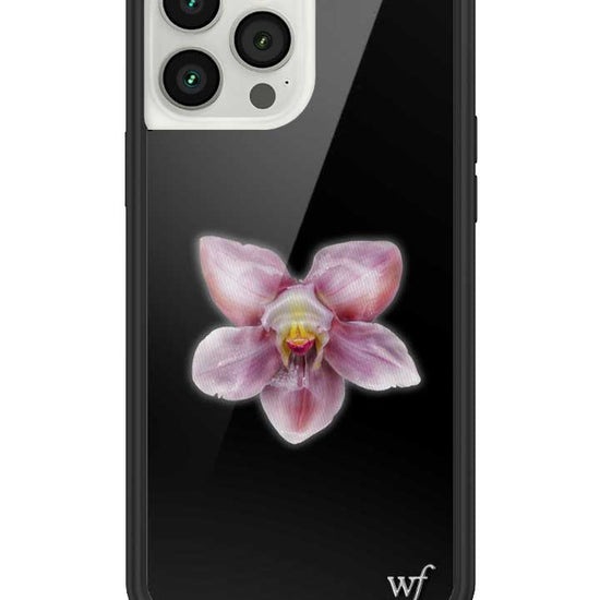 wildflower iphone case 13 pro max orchid flower black pink