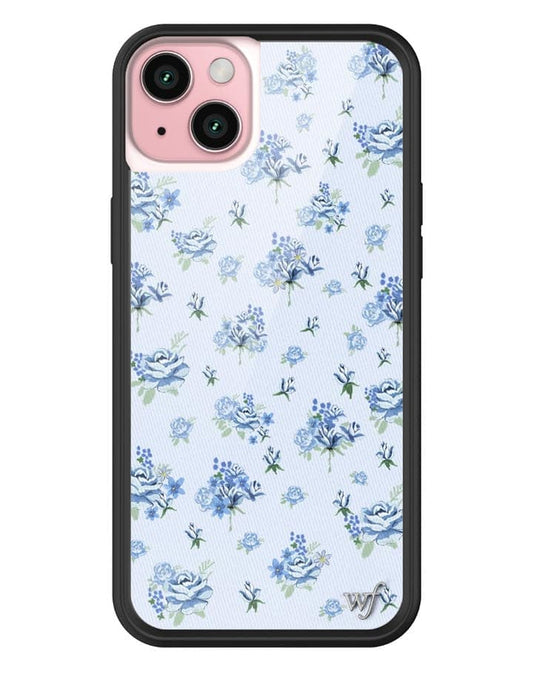 wildflower forget me not floral iphone 15 plus