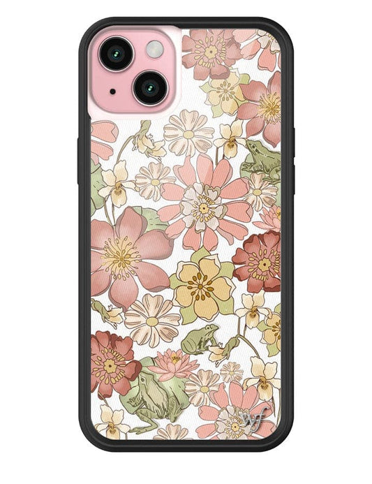 wildflower lily pad floral iphone 15 plus case