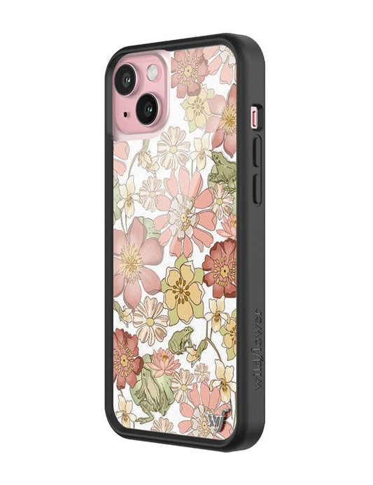 wildflower lilypad floral iphone 15 plus 