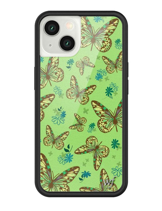 wildflower Sage Butterfly iPhone 13 Case.