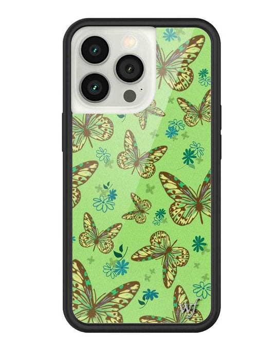 wildflower  Sage Butterfly iPhone 13 Pro Case.