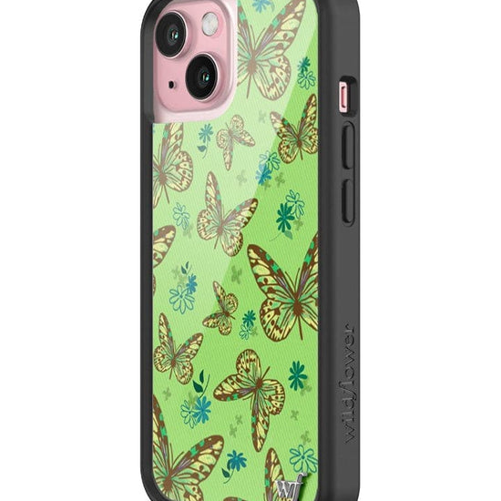 Wildflower Sage Butterfly iPhone 15 Case