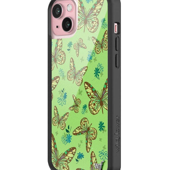 Wildflower Sage Butterfly iPhone 15 Plus Case