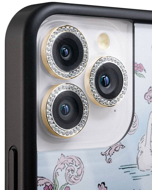 wildflower camera bling gold iphone 15 pro and 15 pro max