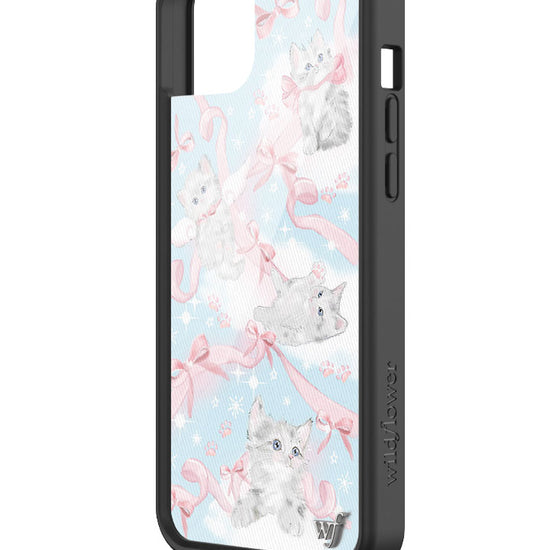 wildflower kitten around iphone 14plus case