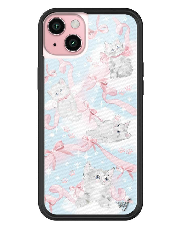 wildflower kitten around iphone 15plus case