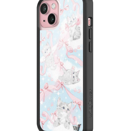 wildflower kitten around iphone 15plus case