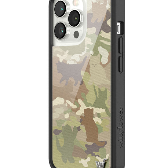 Wildflower Cat Camo iPhone 13 Pro Case