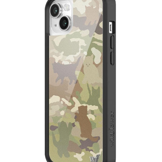 Wildflower Cat Camo iPhone 14 Case