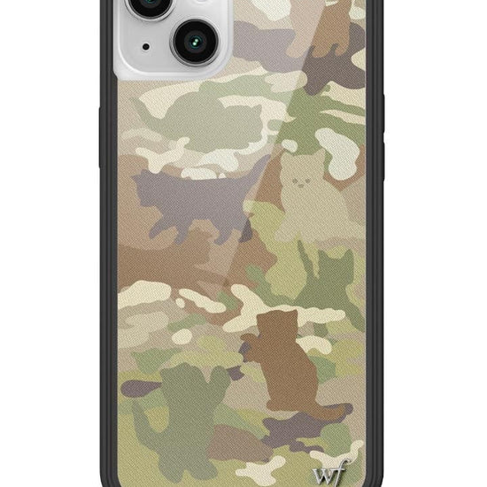 Wildflower Cat Camo iPhone 14 Plus Case