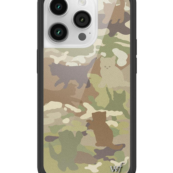 Wildflower Cat Camo iPhone 14 Pro Case