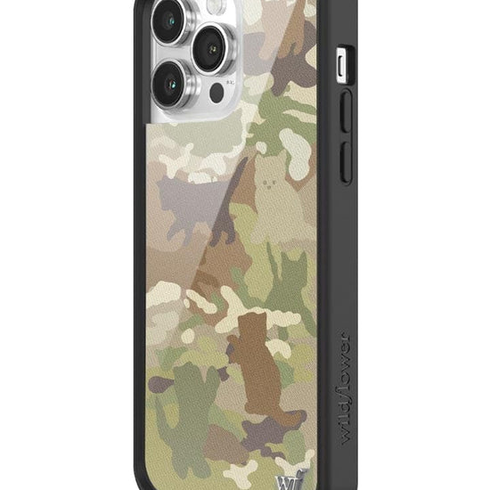 Wildflower Cat Camo iPhone 14 Pro Max Case