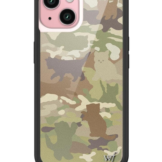 Wildflower Cat Camo iPhone 15 Case