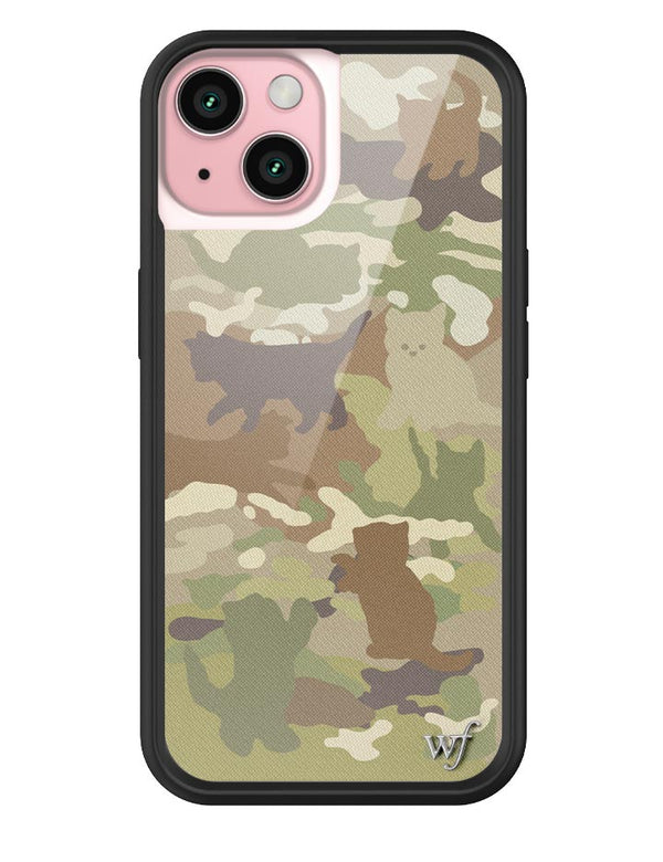 Wildflower Cat Camo iPhone 15 Case