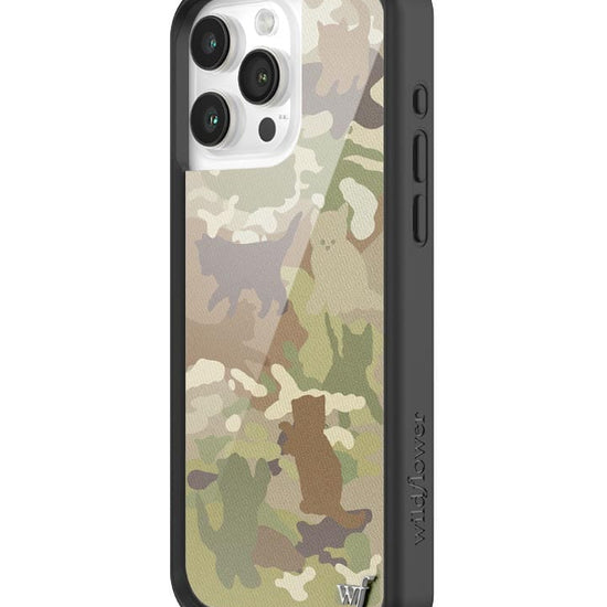 Wildflower Cat Camo iPhone 15 Pro Max Case