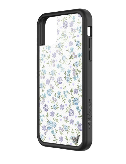 wildflower lilac and blue floral iphone 11 