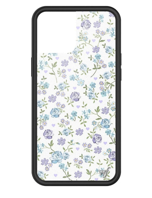 wildflower lilac and blue floral iphone 12 pro max case