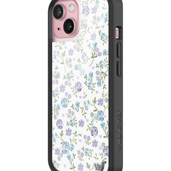 Wildflower Lilac And Blue Floral iPhone 15 Case