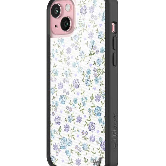 Wildflower Lilac And Blue Floral iPhone 15 Plus Case