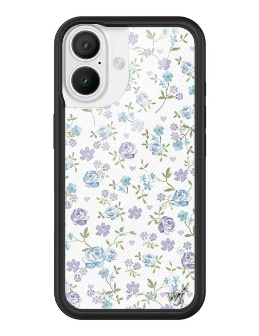 Wildflower Lilac And Blue Floral iPhone 16 Case