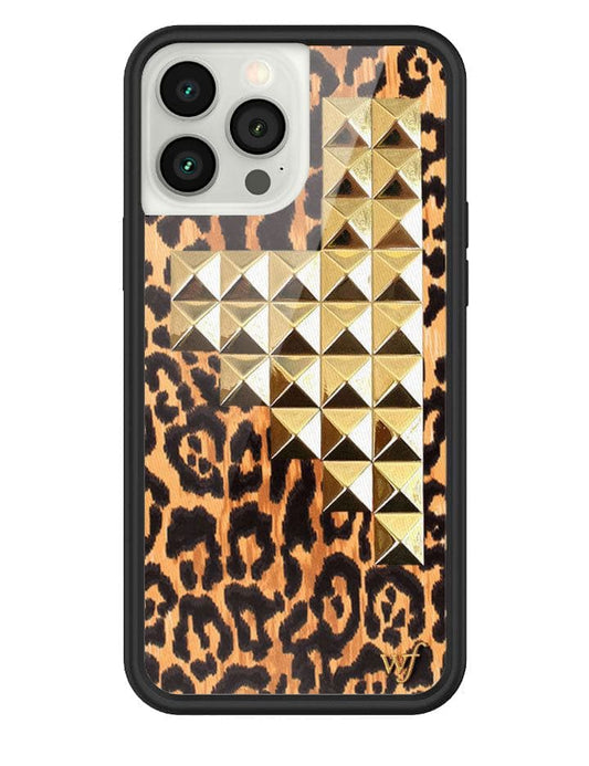 Wildflower Leopard Love Stud iPhone 13 Pro Max Case