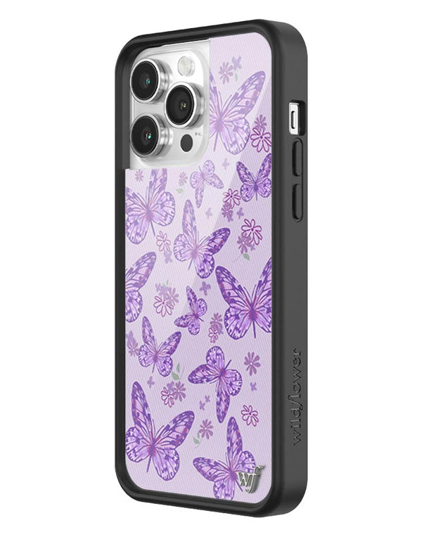 Wildflower Lavender Butterfly iPhone 14 Pro Max Case