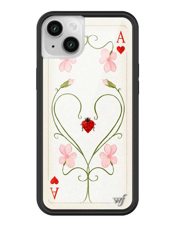 Wildflower iPhone case 14 Plus Lila Moss Heart Pink Cute