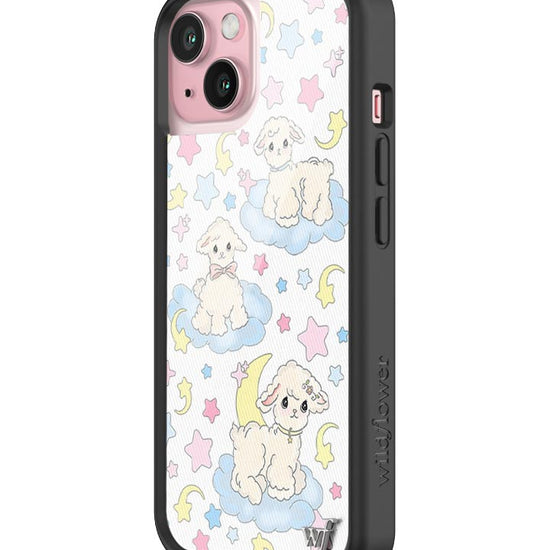 Wildflower Lullaby Lambs iPhone 15 Case