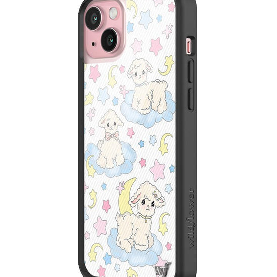 Wildflower Lullaby Lambs iPhone 15 Plus Case