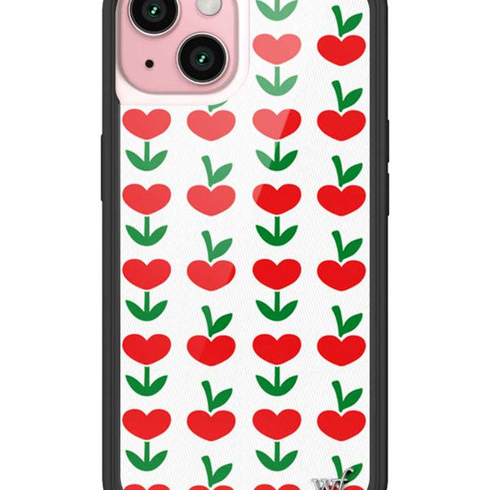 Wildflower iPhone case 15 Love Blooms Hearts Cute