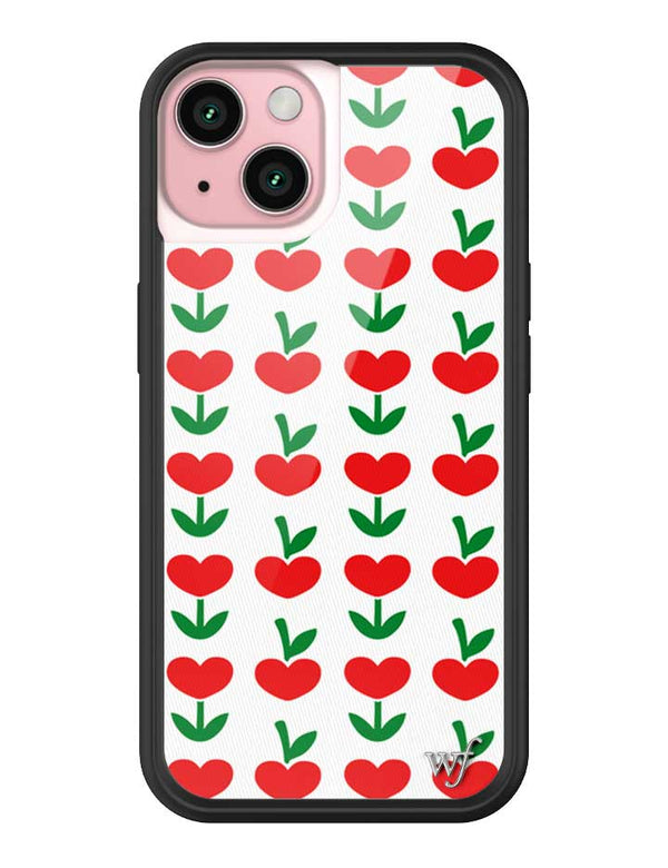 Wildflower iPhone case 15 Love Blooms Hearts Cute