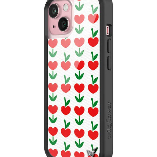 Wildflower iPhone case 15 Love Blooms Hearts Cute