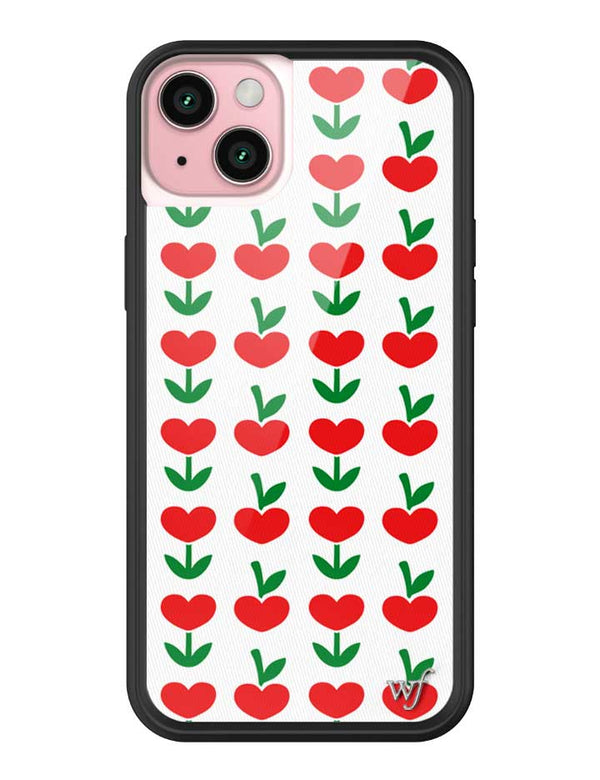 Wildflower iPhone case 15 Plus Love Blooms Hearts Cute