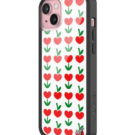 Wildflower iPhone case 15 Plus Love Blooms Hearts Cute