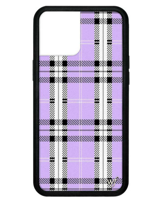 Wildflower Lavender Plaid iPhone 12 Pro Max Case