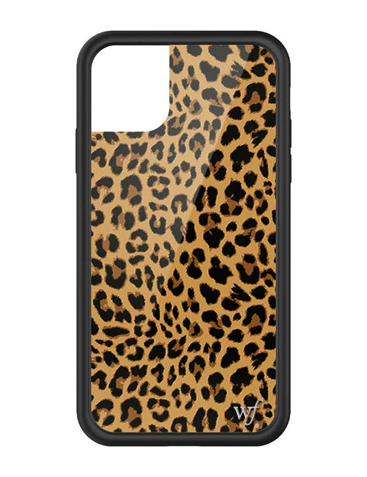 Wildflower iPhone case 11 Meow Leopard Black Tan