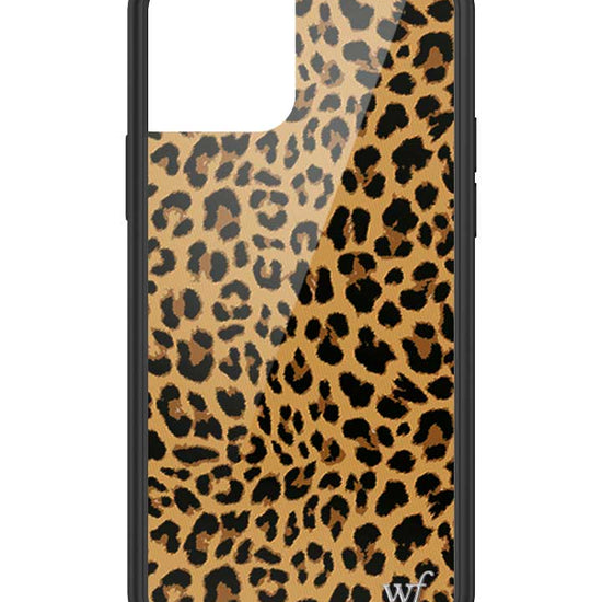 Wildflower iPhone case 12/12 Pro Meow Leopard Black Tan