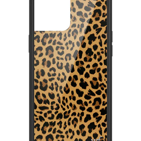 Wildflower iPhone case 12 Pro Max Meow Leopard Black Tan