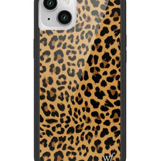 Wildflower iPhone case 13 Meow Leopard Black Tan