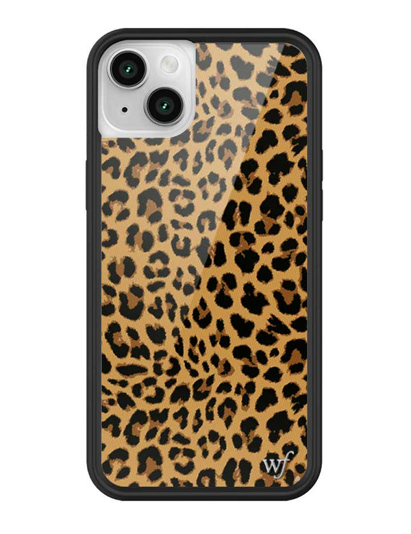 Wildflower iPhone case 13 Meow Leopard Black Tan