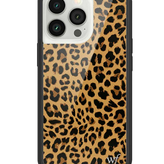 Wildflower iPhone case 13 Pro Meow Leopard Black Tan