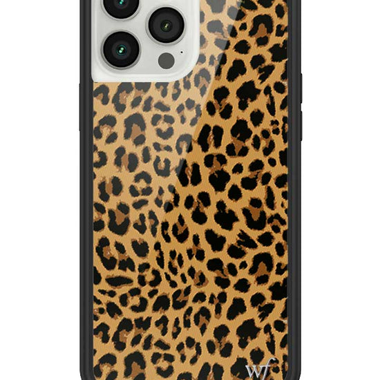 Wildflower iPhone case 13 Pro Max Meow Leopard Black Tan